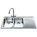Lavello SP116D 2 Vasche Gocciolatoio a Destra Dimensioni 116 x 50 cm Colore Inox Serie Alba - Foto miniatura 10