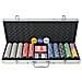 Set Da Poker Con 500 Chips Laser Alluminio - Foto miniatura 1