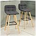 Sgabelli Alta Da Bar Con Poggiapiedi E Schienale, sedie Cucina, Fst50-dgx2 - Foto miniatura 1