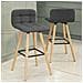 Sgabelli Alta Da Bar Con Poggiapiedi E Schienale, sedie Cucina, Fst50-dgx2 - Foto miniatura 3