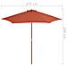 Ombrellone Da Esterni Con Palo In Legno 270 Cm Terracotta - Foto miniatura 6