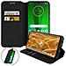 Custodia Motorola Moto G7 E G7 Plus Portacarte Funzione Supporto Nero - Foto miniatura 4