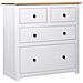 Credenza Bianca 80x40x83 cm in Legno Massello di Pino Panama - Foto miniatura 1
