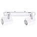 Faretti Moderni Cromo 2 Luci Con Paralume Bianco, Gu10 - Foto miniatura 1