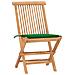 Set da Pranzo Giardino Pieghevole 3 pz Cuscino Massello di Teak - Foto miniatura 3