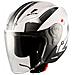 Moto Casco Jet Scooter Doppia Visiera Certificato Ece22-05 Bianco Argento Xl - Foto miniatura 7