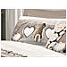Completo Lenzuola Flanella Pensieri Delicati 100% Cotone Disegno Gnomi Singolo Beige - Foto miniatura 3