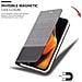 Custodia Compatibile Con Apple Iphone 13 Pro In Grigio Nero - Coperchio Protettiva Con Chiusura Magnetica, Funzione Stand E Tasca Per Le Carte - Foto miniatura 5