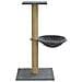 Albero Per Gatti Con Palo Tiragraffi Sisal Grigio Chiaro 74 Cm - Foto miniatura 4