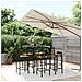 Set Bar Giardino 7 Pz Nero Polyrattan E Legno Massello Acacia - Foto miniatura 1