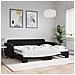 Divano Letto Con Letto Estraibile Nero 90x200 Cm In Velluto - Foto miniatura 1