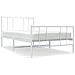 Giroletto Con Testiera E Pediera Metallo Bianco 90x200 Cm - Foto miniatura 2
