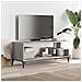 Mobile Tv Grigio Sonoma 102x40x41cm Legno E Acciaio A Polvere - Foto miniatura 3