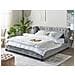Letto Ad Acqua Velluto Cavaillon 180 X 200 Cm Grigio Chiaro - Foto miniatura 1