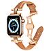 Cinturino Per Apple Watch 38/40/41mm In Pelle Con Chiusura Pieghevole, Marrone - Foto miniatura 5
