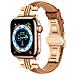 Cinturino Per Apple Watch 38/40/41mm In Pelle Con Chiusura Pieghevole, Marrone - Foto miniatura 2