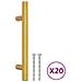 Maniglie Per Mobili 20 Pz Oro 96 Mm In Acciaio Inox - Foto miniatura 2