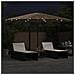Ombrellone Giardino Led E Palo In Acciaio Marrone 388x388x248cm - Foto miniatura 3