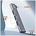 Adattatore Hub Usb-c Per Macbook Con 4x Usb 3.0 5gbps Otg, Argento - Foto miniatura 4