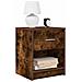 Comodino Con Cassetto Rovere Fumo 40x34x50 Cm - Foto miniatura 1