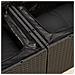 Divano Da Giardino Con Cuscini A 2 Posti Nero In Polyrattan - Foto miniatura 7