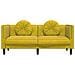 Divano a 2 Posti con Cuscini Giallo in Velluto - Foto miniatura 4
