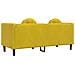 Divano a 2 Posti con Cuscini Giallo in Velluto - Foto miniatura 6