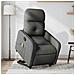 Poltrona Alzapersona Massaggi Reclinabile Grigio Scuro Tessuto - Foto miniatura 2