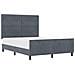 Rete letto  Grigio scuro 160x200 cm Velluto - Foto miniatura 1