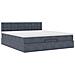 Struttura Letto Pouf con Materasso 200x200 cm in Velluto - Foto miniatura 6