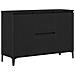 Credenza Nera in Rovere 104x35x70 cm in Legno Ingegnerizzato - Foto miniatura 1