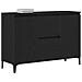 Credenza Nera in Rovere 104x35x70 cm in Legno Ingegnerizzato - Foto miniatura 3