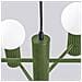 Lampadario Halo 6 Verde Oliva Sl. 1832 - Moderno Lampadario Verde Oliva 230x64x64 Cm - Foto miniatura 6