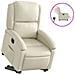 Poltrona Alzapersona Reclinabile Crema in Similpelle - Foto miniatura 1