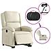 Poltrona Alzapersona Reclinabile Crema in Similpelle - Foto miniatura 6