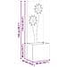 Vaso da Giardino con Pannello Decorativo Argento 50 x 140 cm - Foto miniatura 7