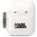 Airpods Custodia In Silicone 1/2 Karl Head 3d Luxury Antiurto, Nero - Foto miniatura 2