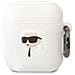 Airpods Custodia In Silicone 1/2 Karl Head 3d Luxury Antiurto, Nero - Foto miniatura 1