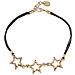 Collana Con Tripla Stella Marrone E Oro - Foto miniatura 1