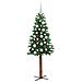 Albero di Natale snodato con 150 LED con supporto Verde 150 cm - Foto miniatura 3