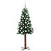 Albero di Natale snodato con 150 LED con supporto Verde 150 cm - Foto miniatura 4
