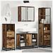 Set di mobili per il bagno con cassetto 4 pcs Legno vecchio - Foto miniatura 2