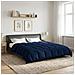 Duvet Invernale Trapuntato Blu Scuro 220 x 260 cm Microfibra - Foto miniatura 4
