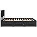 Struttura del letto Nero 140 x 190 cm Legno Ingegnerizzato - Foto miniatura 9