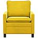 Divano Giallo 76 x 81 x 87,5 cm Velluto - Foto miniatura 3