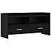 Mobile TV 100 x 33 x 47 cm Rovere Nero Legno ingegnerizzato - Foto miniatura 1