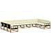 Set di divani da esterno con cuscino 10 pcs Bianco e Crema - Foto miniatura 1