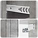 Mobiletto da notte a muro con cassetto 2 pcs Grigio Cemento - Foto miniatura 8