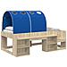 Letto con Tunnel 3 pz Rovere Sonoma e Blu Legno ingegnerizzato - Foto miniatura 1