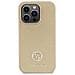 Custodia Guess Strass Metal Logo Per Iphone 15 Pro - Colore Oro - Foto miniatura 3